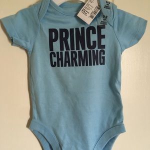 Prince Charming 0-3 onesie NWT